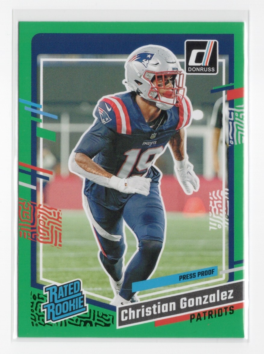 2023 Panini Donruss Press Proof Green Christian Gonzalez #369 Rookie Card RC