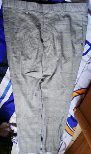 Pantalón De Traje hombre Skinny Fit H\u0026M gris/cuadros nuevo a estrenar | eBay