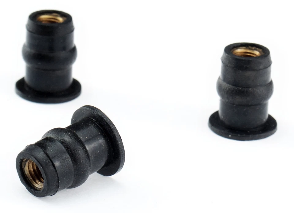 Motorrad Windschild M5x16mm Schrauben M5 Gummimuttern Neopren Set 5mm - 30 Teile - Bild 2 von 4