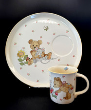 Mikasa Teddy Child's Dinner Set 11 Inch Plate Cup Japan Bear Mouse