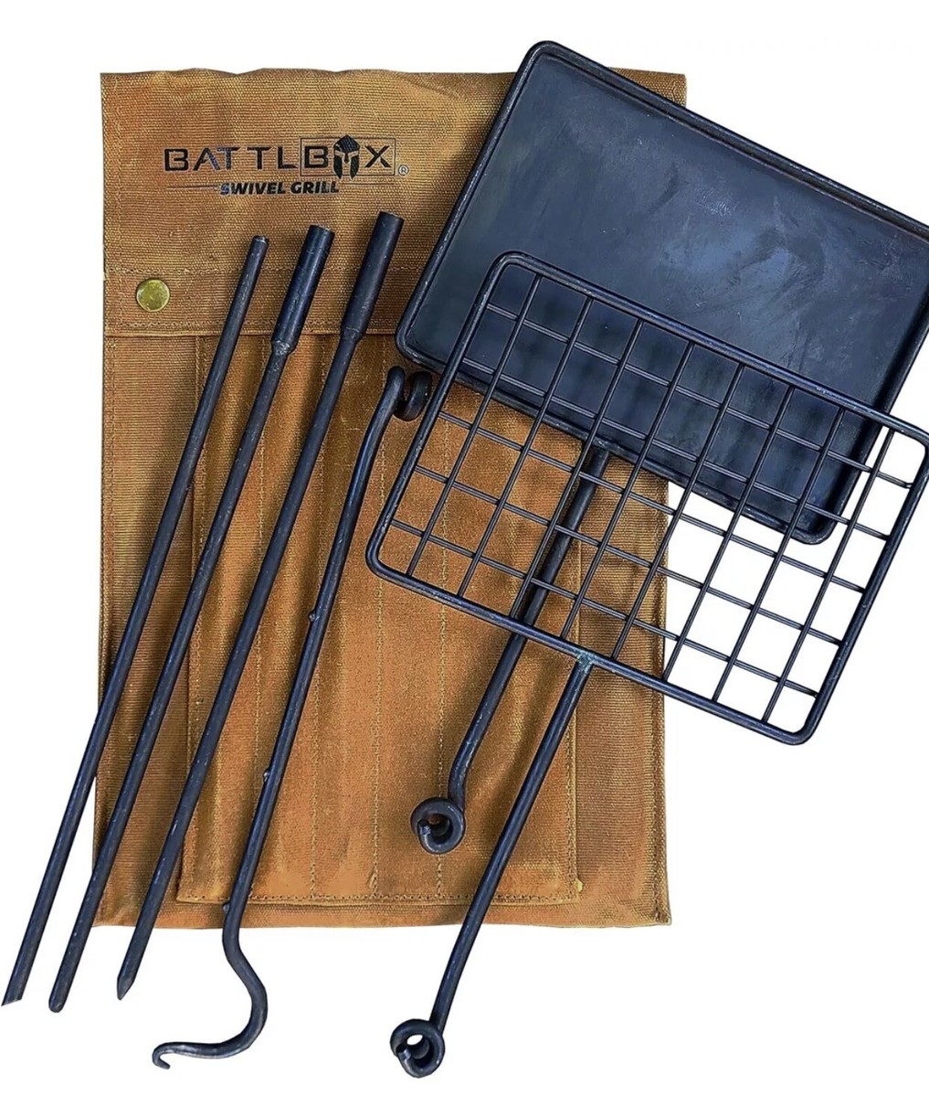 Campfire Cooking Equipment BattlBox Stainless Steel Campfire Grill
