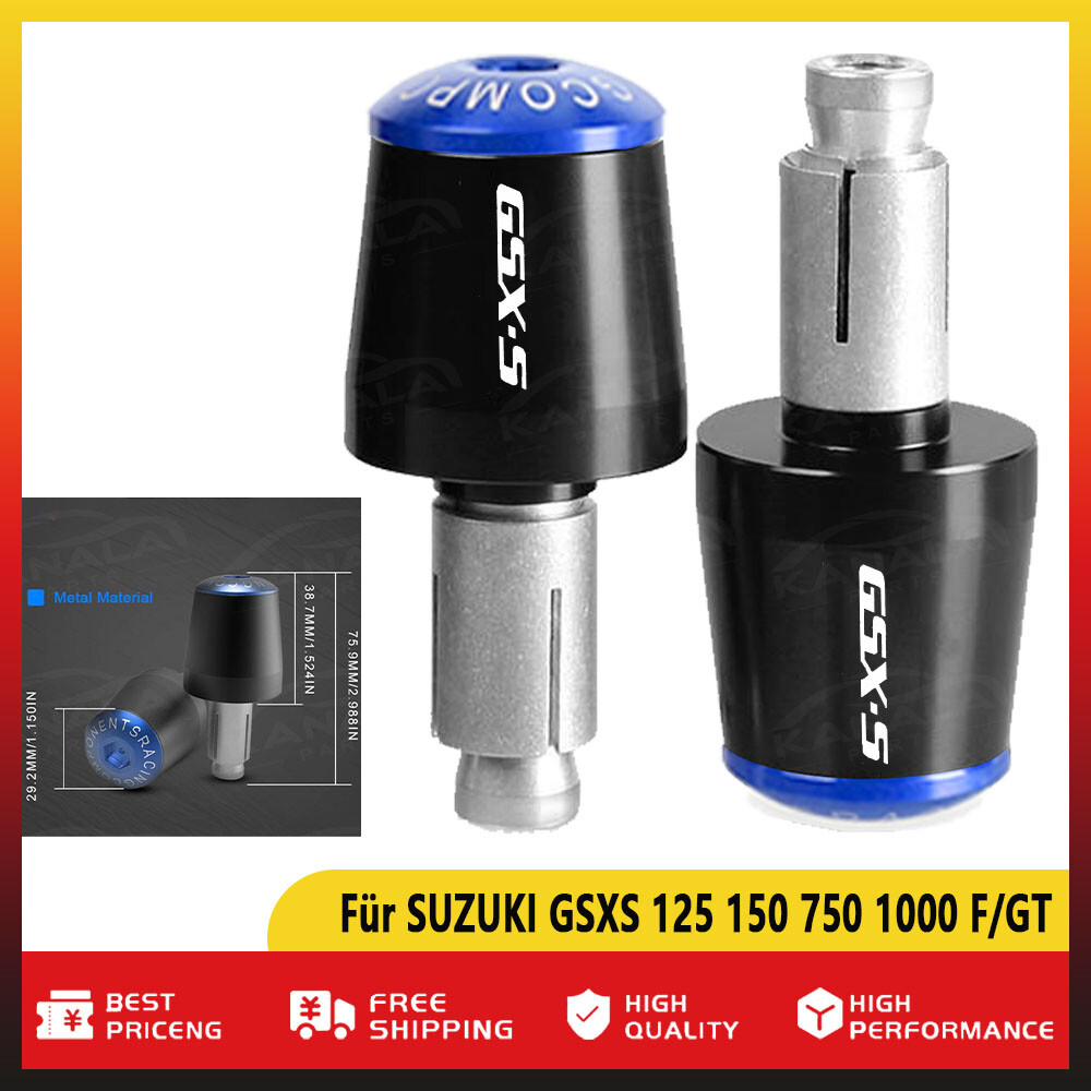 MotHeart Lenkerendstopfen Für GSX-8R 2024 - CNC Aluminium Kappen 17mm Schwarz