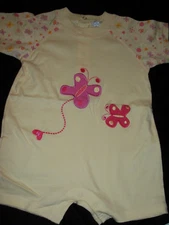 CARTER'S  INFANT GIRLS 1 PC SIZE 24 MONTHS BABY BODYSUIT ROMPER JUMPSUIT  YELLOW