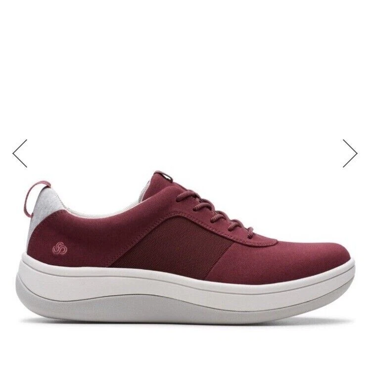 Clarks Cloudsteppers Arla Step Maroon Flats Trainers. Size 6D