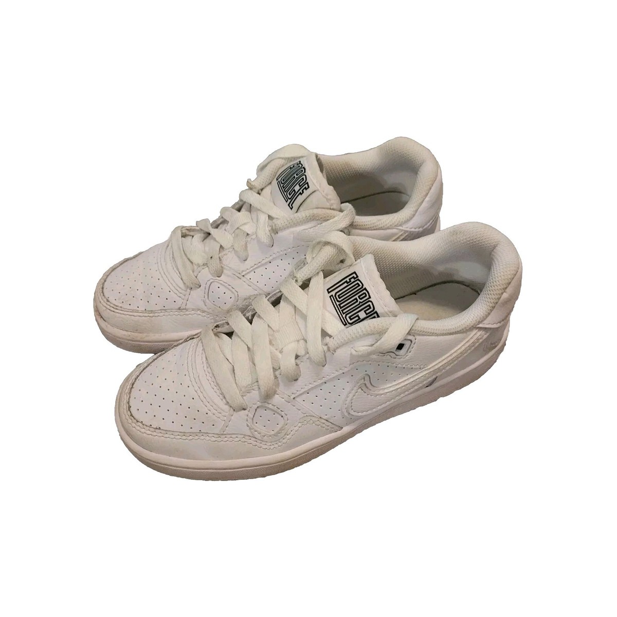 Nike Boys Son Of Force Shoes Size Youth White Low Top