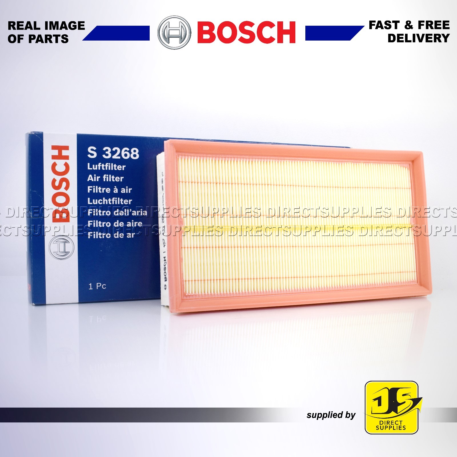 FORD KA 1.0 1.3 1996 - 2008 OE QUALITY GENUINE BOSCH AIR FILTER S3268