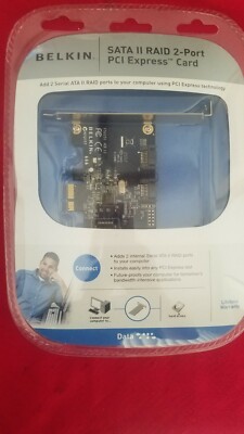 Belkin SATA II Raid  2-Port PCi Express Card  F5U251 NOS SEALED in Package