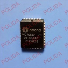 10PCS EEPROM IC WINBOND PLCC-32 W27C512P-70
