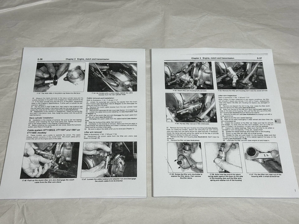 Manual de reparación de taller de servicio de perforación de 3 orificios 85-98 Honda VT1100 Shadow 1100 VT1100C Foto 4 de 4