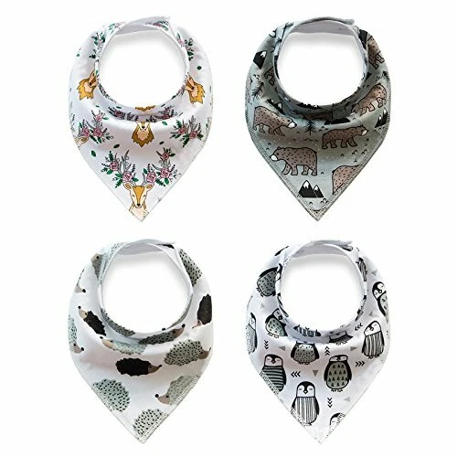 Babadores Bibaby Bandana Babadores│Pacote com 8 +Babador de Alimentação Grátis│Menina ou Menino│ Qualidade Premium  - Imagem 2 de 4