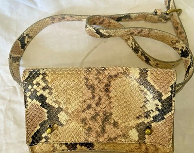 Crew) Leather Belt Bag Snake Skin 