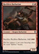 4x Reckless Barbarian - NM - CML2 Battle for Baldur's Gate