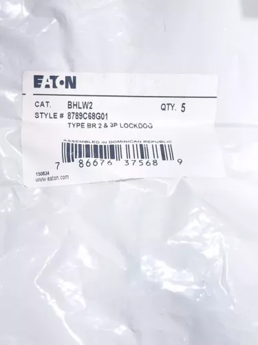 EATON BHLW2 TYPE BR 2 & 3 POLE CIRCUIT BREAKER HANDLE LOCKDOG 8789C68G01 5/PK