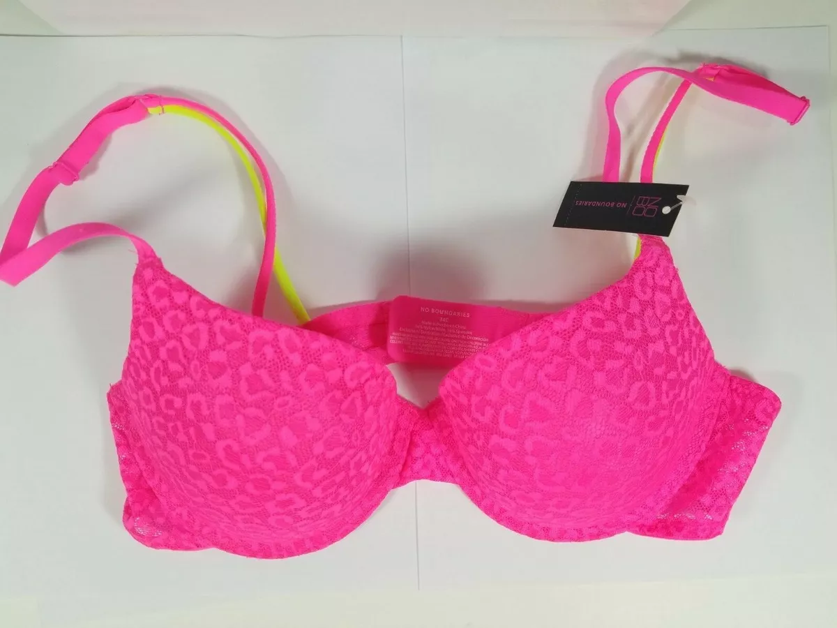 No Boundaries Intimates Push Up Bra Pink Converts To Racerback