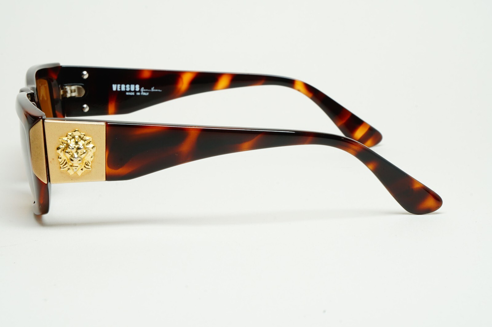 Versus Sunglasses 1996 by Gianni Versace Vintage Gold Lion Brown MOD E07 COL 649 image 3