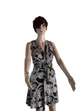 GRACE FASHION WOMEN'S JAPANESE SHORT DRESS FIT & FLARE FLORAL PRINT MIDI BELT