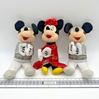 McDonalds Disneyland Paris 2000 Mickey & Minnie Mouse Plüsch Sammlerstücke x 3