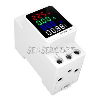 4IN1 Din Rail AC110V 220V 100A Voltage Current KWH Electric Energy Monitor Meter