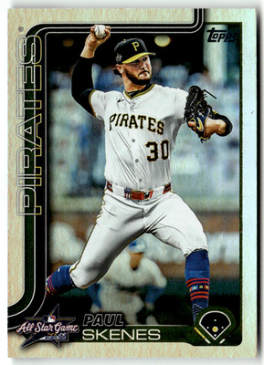 2025 Topps Update Series MLB No ASG-27 Paul Skenes All-Star Rainbow Holofoil