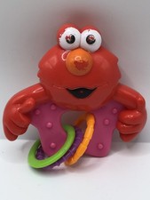 Sesame Street Elmo Baby Toy Rattle with Rings BPA Free