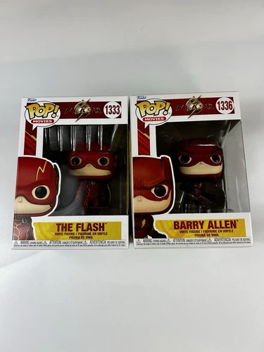 Funko Pop! Movies DC The Flash 1333 And Barry Allen 1336 Set Lot 2022