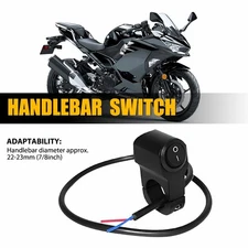 Handlebar Headlight Fog Spot Light ON OFF Switch For Waterproof Motorcycle 7/8"