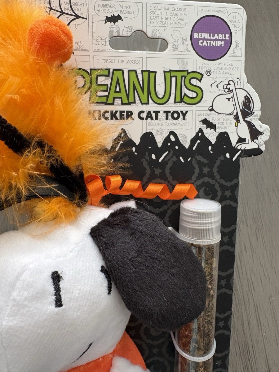 Peanuts Kicker SNOOPY JACK-O-LANTERN BODY REFILLABLE CATNIP CAT