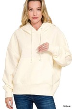 Women s Oversized Fleece Kangaroo Pocket Hoodie Cotton