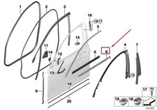 BMW 7 G11 T�rdichtung au�en vorne links 51337437863 NEU ORIGINAL