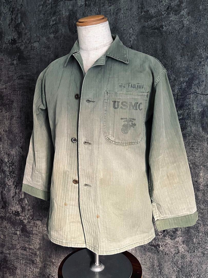 1947年製 米軍実物USMC P-47 HBT MODジャケット WW2 1947 USMC P-47 HBT MOD Jacket Vintage Military about M