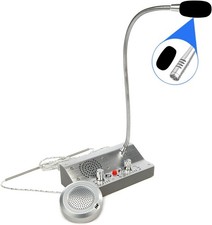 Window Intercom Speaker System Two Way Counter Communication With Mute