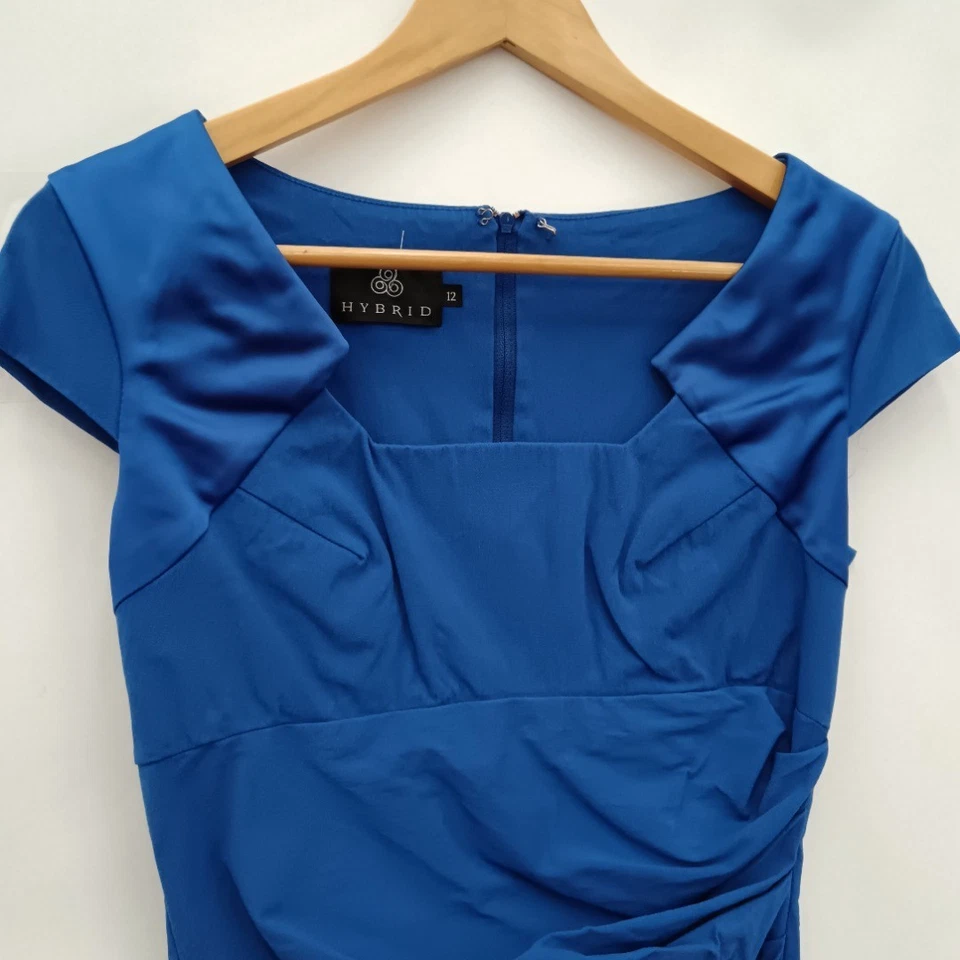 Vestido Híbrido Talla 12 Azul Poliéster Para Mujer Inteligente Fiesta Evento Ropa Preciado Foto 4 de 4