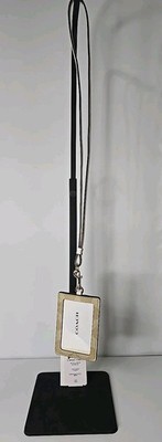 Coach ID Lanyard Signature Canvas Light Khaki/Chalk