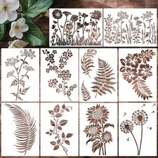 Large Flower Stencil 14inch Flower Stencils for Painting Floral Stencil Reusa...