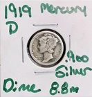 1919-D Mercury Dime - .900 Silver Constitutional Coin - Better Semi Key Date