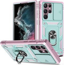 Samsung Galaxy S22 Ultra Case with All-Angle Rotating Kickstand & Camera Cover