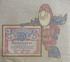Original Vintage 1970s Domestic American Beer Guy Iron On Transfer