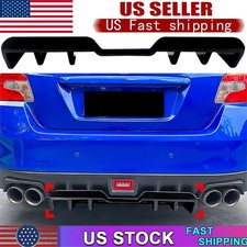 Glossy Black Rear Bumper Diffuser Lip For Subaru Wrx Sti Va 2015-2021