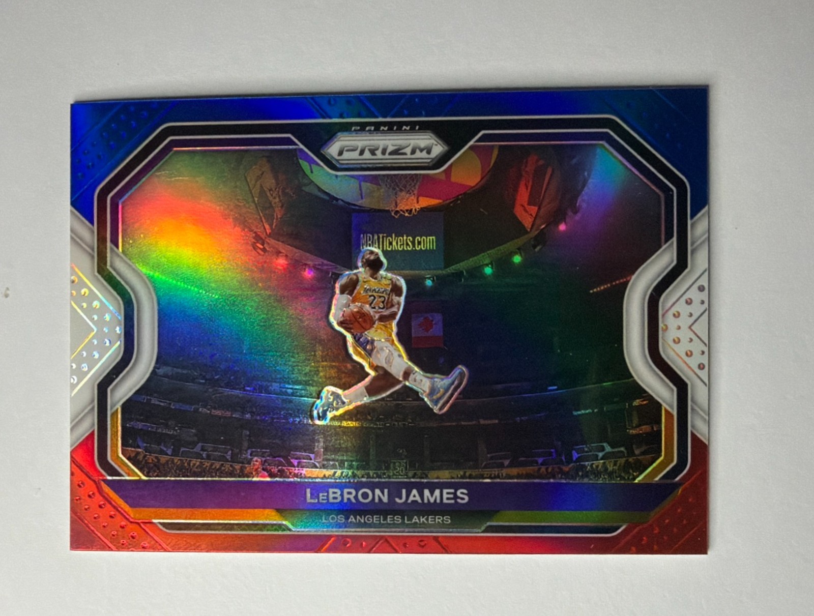 2020 Panini Prizm LeBron James Red White and Blue Prizm  Kobe tribute 