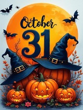 Halloween Diamond Art Kits for Adults, Halloween Pumpkin Diamond Painting Kits..