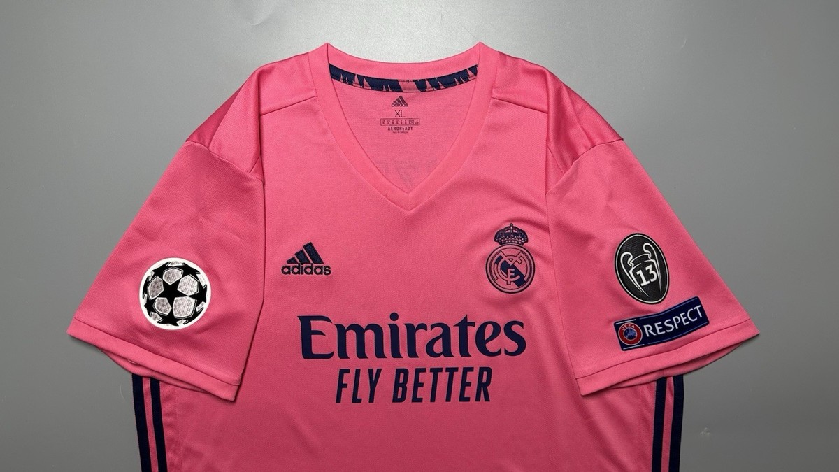 REAL MADRID ADIDAS 2020/2021 FOOTBALL AWAY JERSEY #9 BENZEMA SIZE