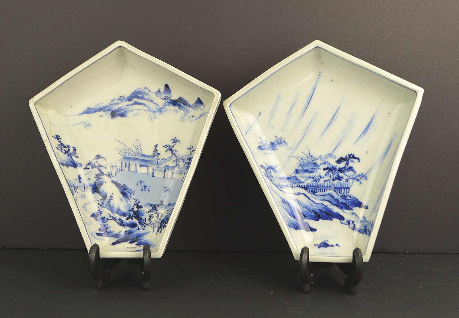 A Superb Set Of 8 Japanese Meiji Period Handpainted Porcelain Dishes