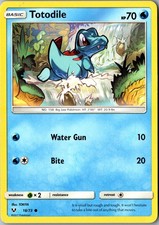 Totodile 18/73 Common Shining Legends Lightly Played Pokemon Card Starter