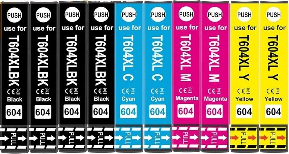 RONELLS 10 cartucce compatibili Epson 604 XL Expression XP 2200 3200 4200 WF 2950 2930