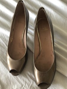 stuart weitzman shoes , heels,open toe, dark gold, 11M