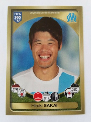 #155-QLYMPIQUE DE MARSEILLE-MARSEILLE-HIROKI SAKAI PANINI-2017 FIFA 365