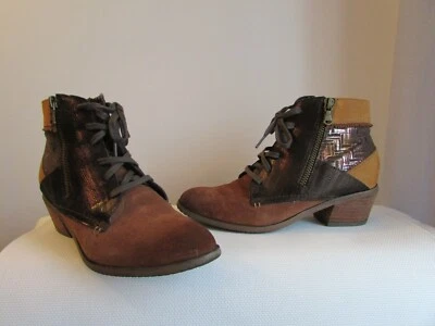 bottines fugitive daim marron caramel bronze 37 - Photo 1/4