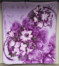 FLOWER ROSE FLOWERS FLORAL ROSES KING SIZE BLANKET