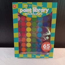 ART 101 BUDDING ARTIST PAINT LIBRARY  WATER COLOR 65 PIECES