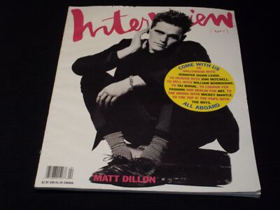 アート・デザイン・音楽 1991 INTERVIEW MAGAZINE MATT DILLON 1991 APRIL INTERVIEW MAGAZINE - MATT DILLON FRONT COVER - E 3865